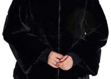 Παλτό Ale Με Όψη Γούνας 8921722-BLACK Γυναικείο - Ale - 