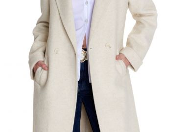 Παλτό Ale Σταυροκουμπωτό Με Ζώνη 8921730-VANILLA Γυναικείο - Ale - 