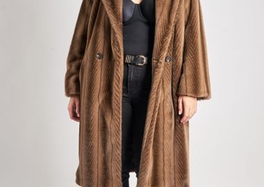 Παλτό από οικολογική γούνα -  - 