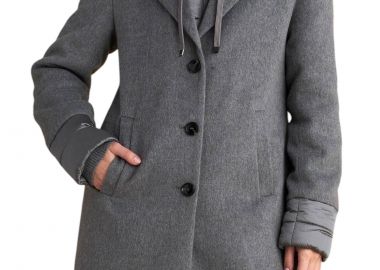 Παλτό Attrattivo Με Αποσπώμενη Κουκούλα 9921778-GREY Γυναικείο - Attrattivo - 