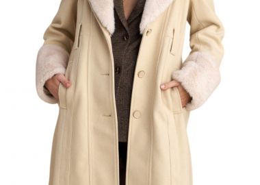 Παλτό Attrattivo Με Γούνινες Λεπτομέρειες 9921782-VANILLA Γυναικείο - Attrattivo - 