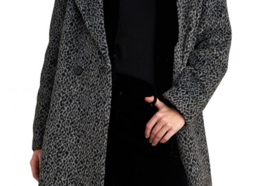 Παλτό Attrattivo Μίντι Λεοπάρ 9921775-GREY Γυναικείο - Attrattivo - 