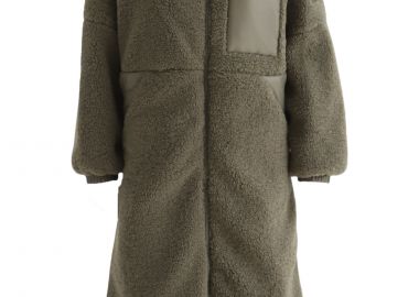 Παλτό DKNY Long Line Sherpa DJ4J6029-VFT Γυναικείο - DKNY - 
