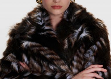 Παλτό εμπριμέ από συνθετική γούνα - 5206179001311 -  - 