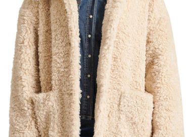 Παλτό Funky Buddha Loose Fit Faux Fur FBL010-123-01-CHALK Γυναικείο - Funky Buddha - 