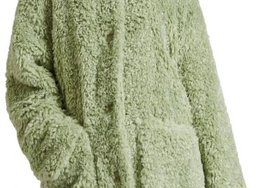 Παλτό Funky Buddha Loose Fit Faux Fur FBL010-123-01-SAGE GREEN Γυναικείο - Funky Buddha - 