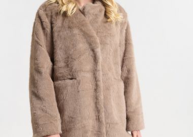 Παλτό Γούνινο Με Γιακά, Φόδρα & Τσέπες -  - 