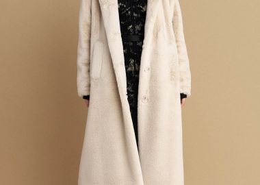 Παλτό μακρύ με εφέ γούνας - 5206179000208 -  - 