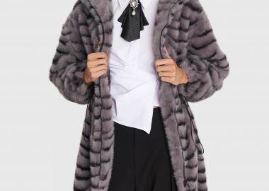 Παλτό με εφέ γούνας - 5206179038218 -  - 