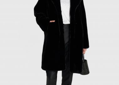 Παλτό με εφέ γούνας - 5206634989192 -  - 