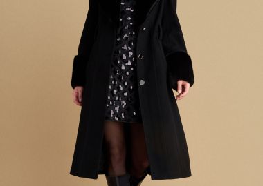 Παλτό με γούνινες λεπτομέρειες - 5206634996947 -  - 