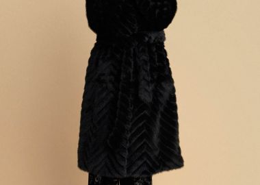 Παλτό με όψη γούνας - 5206179001632 -  - 