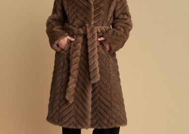 Παλτό με όψη γούνας - 5206179001694 -  - 