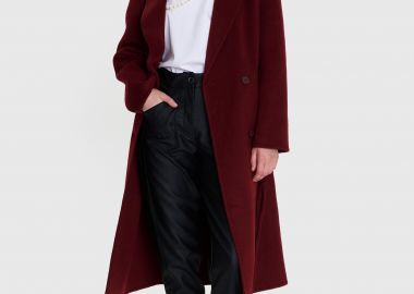 Παλτό σταυροκουμπωτό με ζώνη - 5206634989291 -  - 