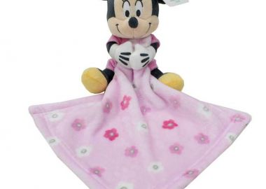 Πανάκι Παρηγορίας Fleece 30x30εκ. Με Λούτρινο 25εκ. Minnie 37 Pink Disney Home - DimCol - 