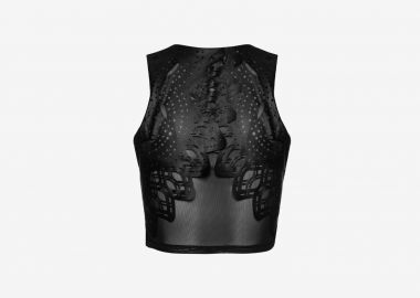 Paneled Cropped Tank Top - Cutcuutur - 