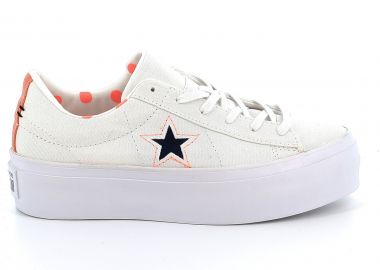 Πάνινο Casual για Κορίτσι Converse All Star One Star Platform Ox Χρώματος Λευκό 560700C - ALL STAR - 