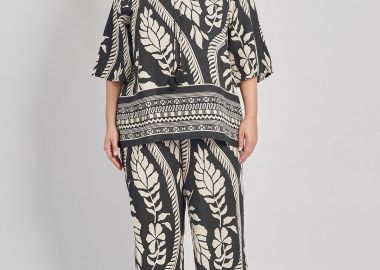 Παντελόνα βισκόζης σε botanical print -  - 