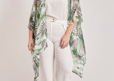 Παντελόνα cropped κρεπ με ζωνάκι -  - 