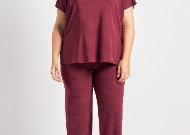 Παντελόνα ελαστική ζακάρ ανάγλυφη -  - 