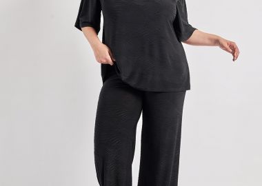 Παντελόνα ελαστική ζακάρ κυματιστό -  - 