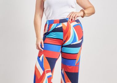 Παντελόνα εμπριμέ σούπερ ζέρσεϊ -  - 