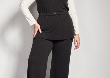 Παντελόνα φαρδιά πλεκτή -  - 