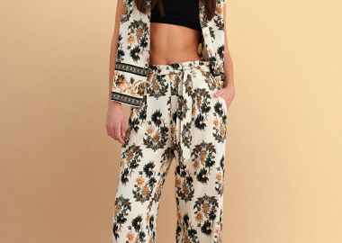 Παντελόνα φλοράλ με ζώνη - 5206179087902 -  - 