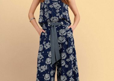 Παντελόνα φλοράλ με ζώνη - 5206179088725 -  - 