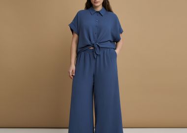 Παντελόνα κρεπ airwashed - MAT FASHION - 