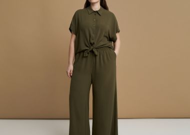 Παντελόνα κρεπ airwashed - MAT FASHION - 