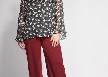 Παντελόνα κρεπ wide leg -  - 