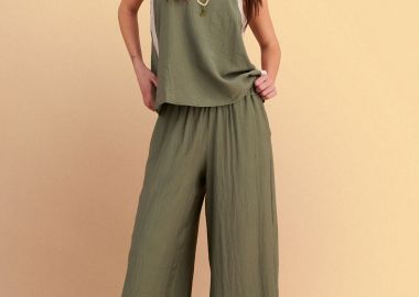 Παντελόνα με ελαστική μέση - 5206179131728 -  - 