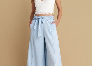 Παντελόνα με ελαστική μέση και ζώνη - 5206634987471 -  - 