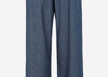 Παντελόνα με κορδόνι σε denim blue χρώμα -  - 