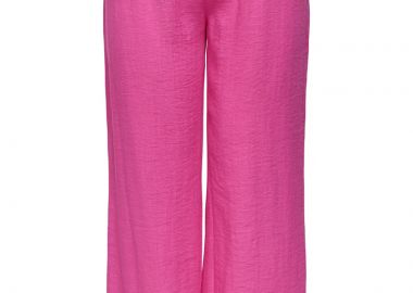 Παντελόνα με λάστιχο σε φουξ χρώμα -  - 