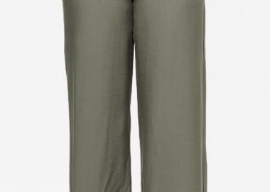 Παντελόνα με λάστιχο στο πίσω μέρος σε χακί χρώμα -  - 