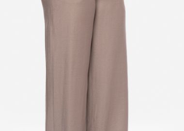 Παντελόνα με λάστιχο στο πίσω μέρος σε πούρο χρώμα -  - 