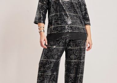 Παντελόνα με παγιέτες σε διάταξη -  - 