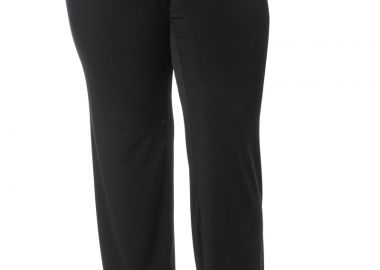 Παντελόνα σε ίσια γραμμή με μπάσκα σε μαύρο χρώμα -  - 