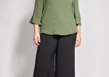 Παντελόνα σε linen look -  - 