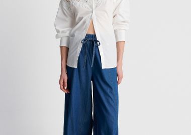 Παντελόνα τζιν με λάστιχο στη μέση - 5206179087629 -  - 