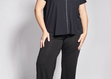 Παντελόνα ζέρσεϊ με ελαστική μέση -  - 