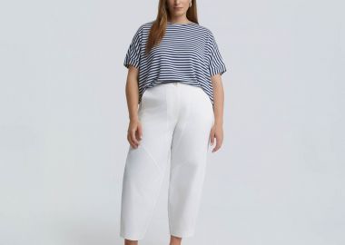 Παντελόνι barrel με ελαστική μέση - MAT FASHION - 