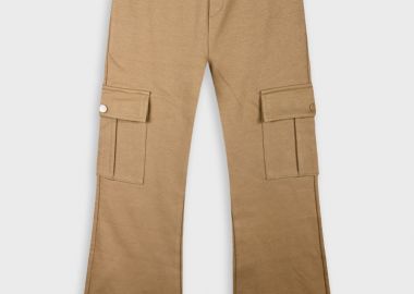 Παντελόνι cargo flared - ΛΑΤΤΕ 16-125240-2 - 16-125240-2-16-etwn-latte - energiers - 