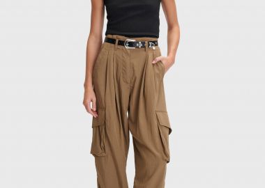 Παντελόνι cargo με paperbag μέση - 5206634931504 -  - 