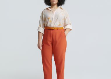 Παντελόνι carrot με πιέτα μπροστά - MAT FASHION - 