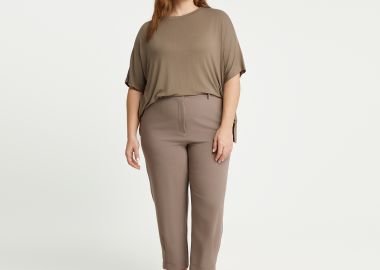 Παντελόνι carrot με πιέτα μπροστά - MAT FASHION - 
