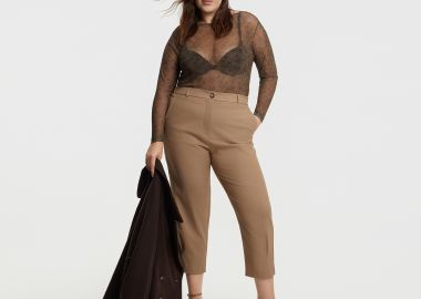 Παντελόνι carrot μονόχρωμο - MAT FASHION - 