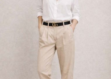 παντελόνι δερματίνη carrot Jill μπεζ - PerfectDress.gr - 